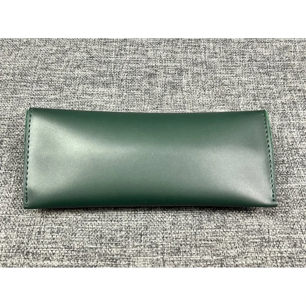 Lacoste Forest Green Eyewear Sunglasses Case Snap Closure Debossed Logo